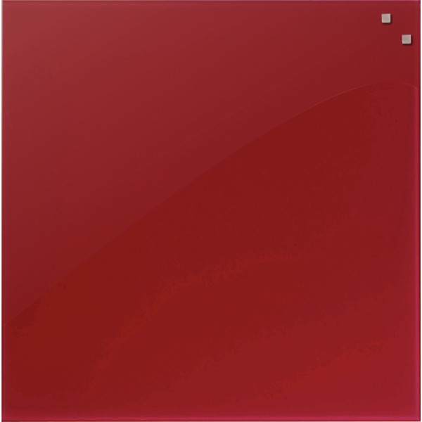 Tableau en verre multi-usages 45x45cm rouge