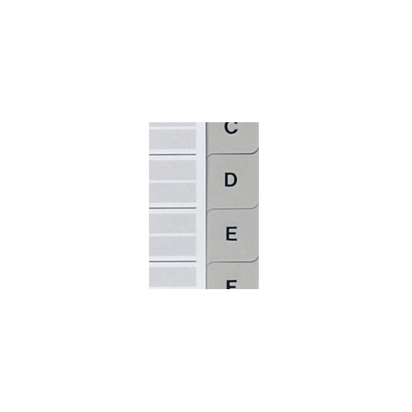 Jeu de 20 intercalaires alphabétiques en polypropylène gris 12/100ème, format A4