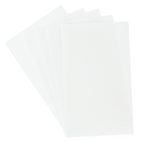 Boîte de 100 fiches bristol non perforées carte forte 205 g uni blanc  format 7,5 x 12,5 cm
