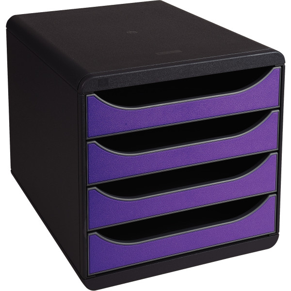 Module 4 tiroirs BIGBOX noir/violet