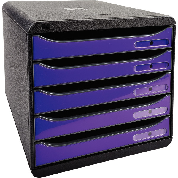Module 5 tiroirs BIGBOX+ noir/violet