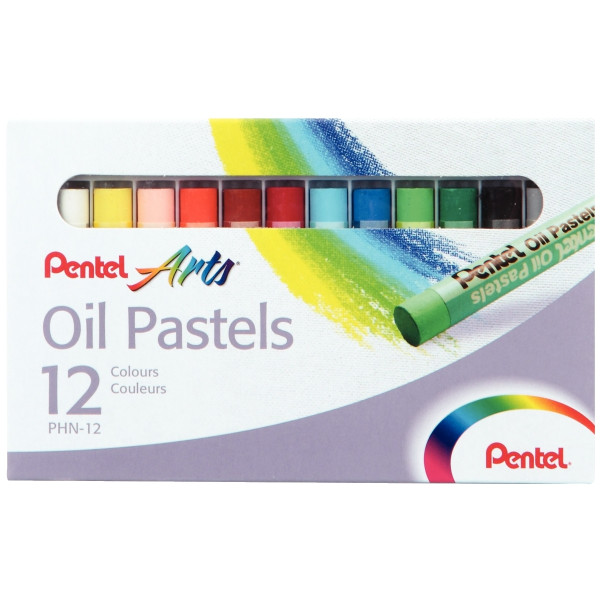 Boîte de 12 pastels à l'huile 8mm
