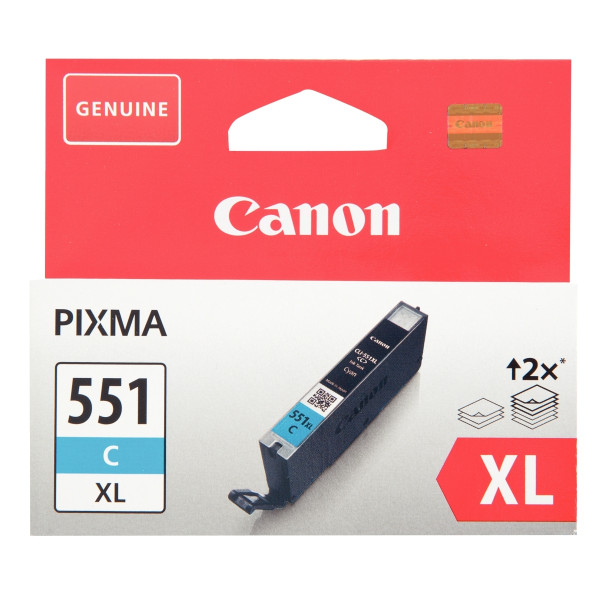 Canon 551XL cartouche jet d'encre cyan haute capacité authentique (CLI551C XL)