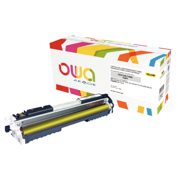 OWA Armor cartouche laser jaune compatible HP 126A (CE312A)