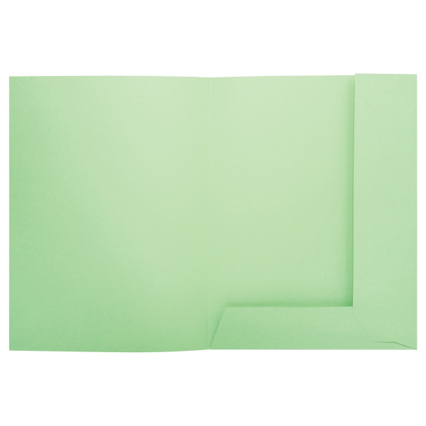 Paquet de 50 chemises 2 rabats 210g, format 24x32 cm, vert clair