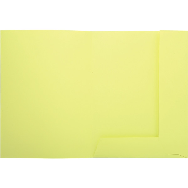 Paquet de 50 chemises 2 rabats 210g, format 24x32 cm, jaune canari