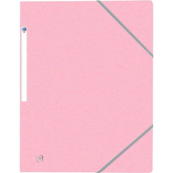Chemise 3 rabats à élastiques TOP FILE+ en carte lustrée 4/10ème 390g rose pastel