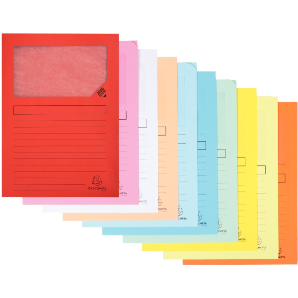 Paquet de 10 pochettes coin papier SUPER 160g, coloris assortis