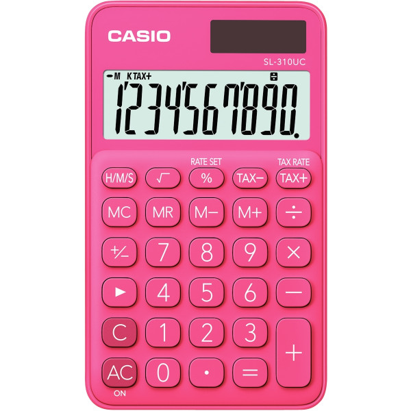 Machine à calculer de poche Casio 10 chiffres SL-310UC corail
