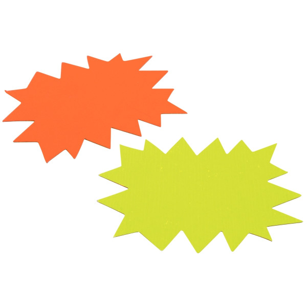 Paquet de 50 éclates, format 12x16 cm recto / verso : jaune et orange