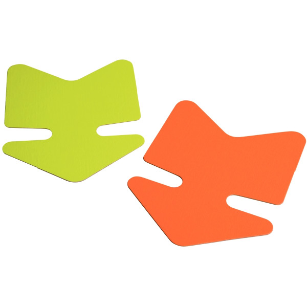 Paquet de 50 flèches format 12x16 cm recto / verso : jaune et orange