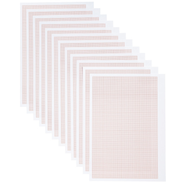 Pochette de 12 feuilles de papier millimétré, 90g format 21x29,7 cm EXCELLENCE