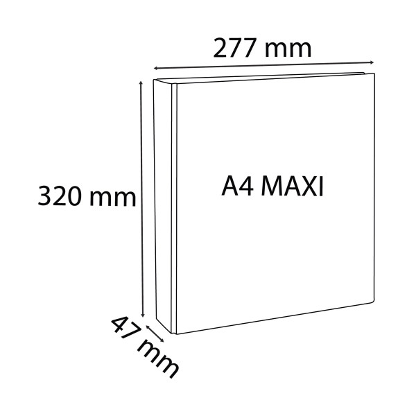 Classeur personnalisable KREACOVER format A4+, 4 anneaux diamètre 25 mm, blanc