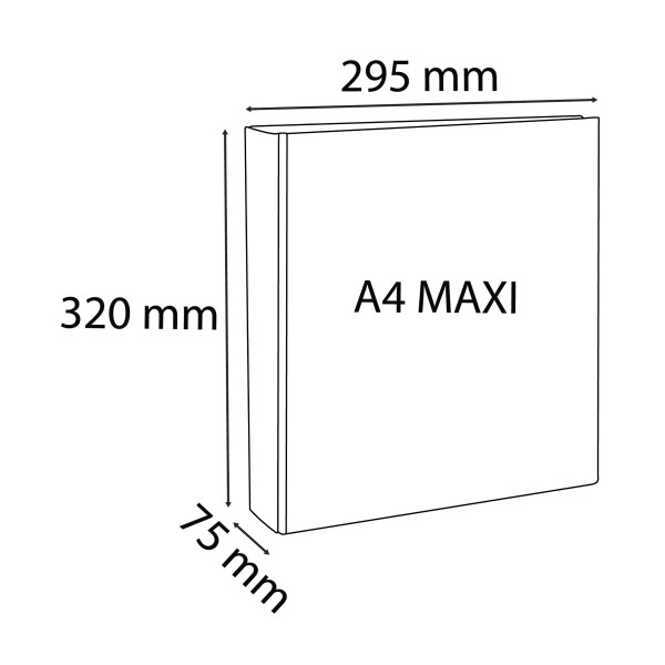Classeur personnalisable KREACOVER format A4+, 4 anneaux diamètre 50 mm, blanc