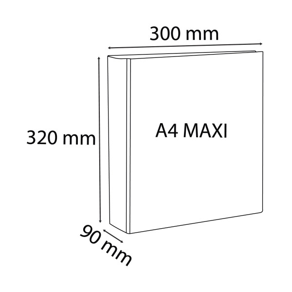 Classeur personnalisable KREACOVER format A4+, 4 anneaux diamètre 60 mm, blanc
