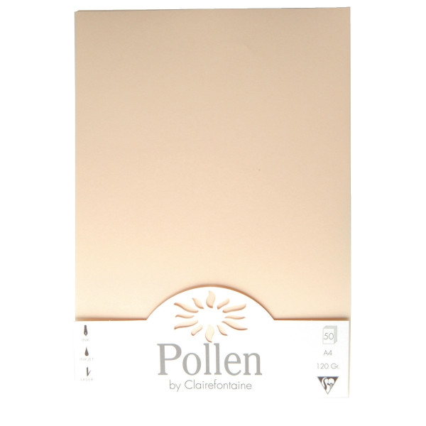 Paquet de 50 feuilles Pollen 210x297mm 120g ivoire