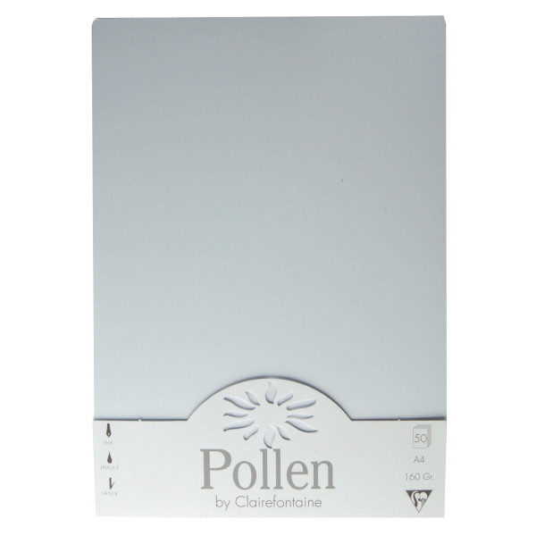 Étui de 50 feuilles Pollen Clairefontaine format 21 x 29,7 cm 160g blanc