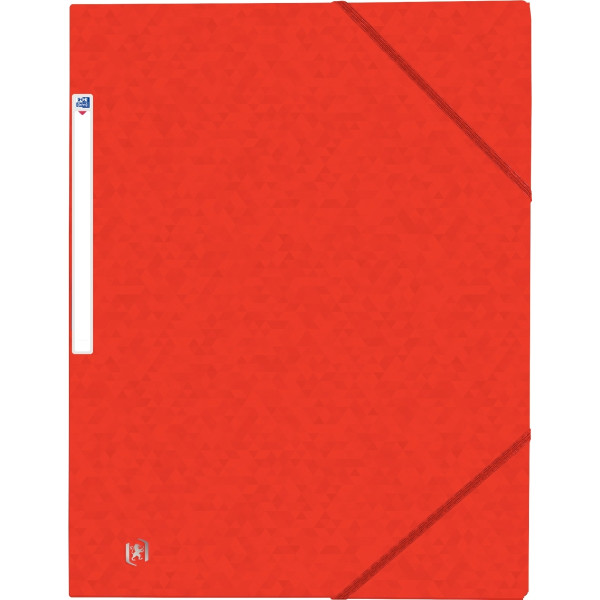 Chemise 3 rabats à élastiques TOP FILE+ en carte lustrée 4/10ème 390g rouge