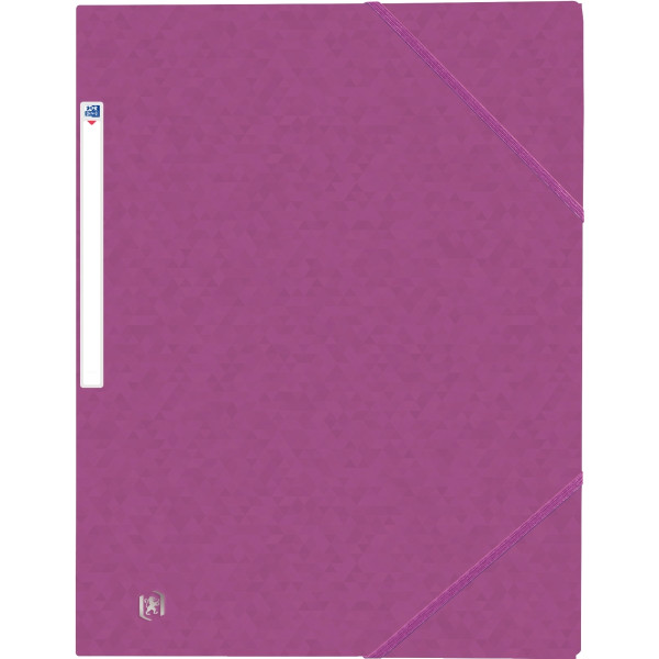 Chemise 3 rabats à élastiques TOP FILE+ en carte lustrée 4/10ème 390g violet