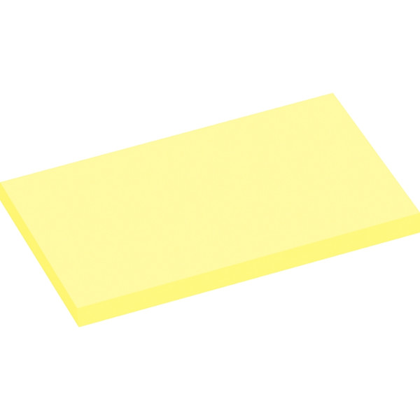 Lot de 12 blocs de 100 feuilles de notes repositionnables 75 x 125 mm coloris jaune pastel