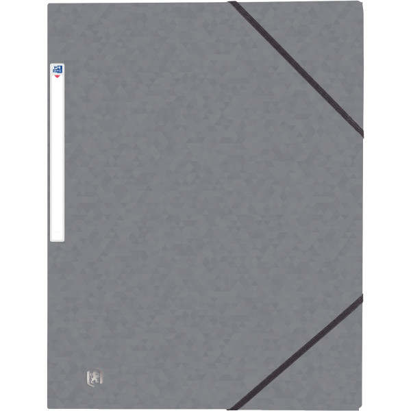 Chemise 3 rabats à élastiques TOP FILE+ en carte lustrée 4/10ème 390g gris