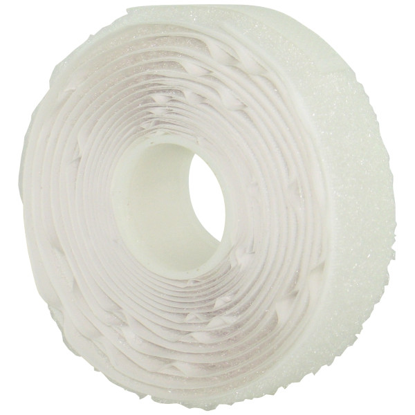 Sac Velcro adhésif blanc bande de 2 m, largeur 20 mm. Composée d'une bande mâle et d'une bande fem