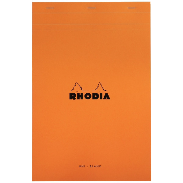 Bloc de bureau RHODIA 80 feuilles, format A4+, uni, papier blanc 80g