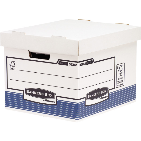 Paquet de 6 containers d'archives blanc/bleu