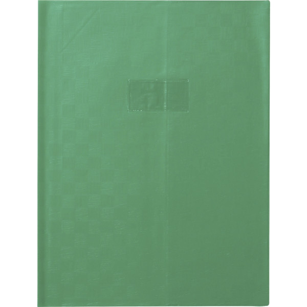 Paquet de 10 protège-cahiers avec rabats épaisseur 22/100ème 24 x 32 cm coloris vert