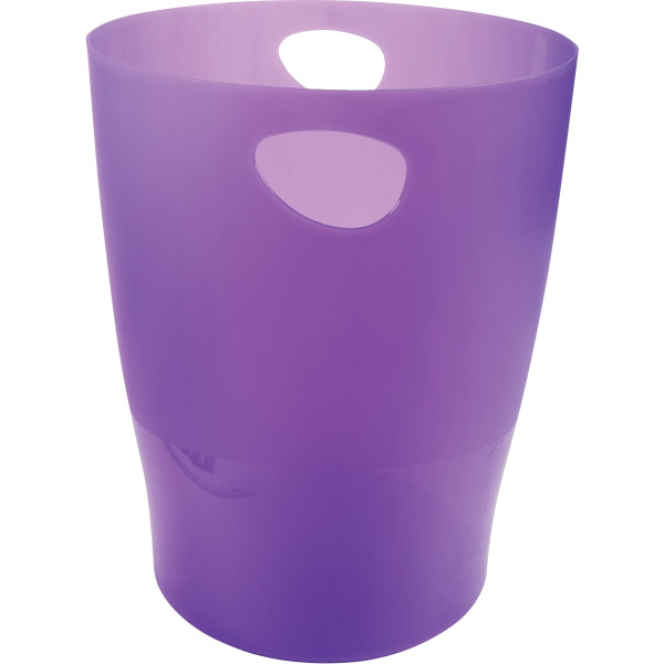 Corbeille à papier Ecobin violet translucide 15L