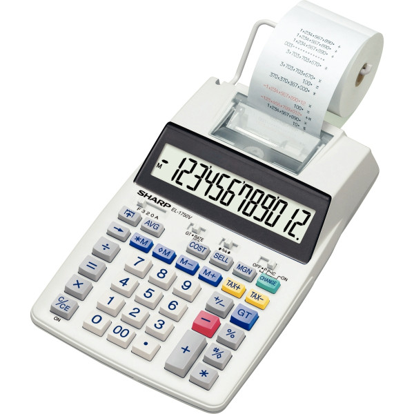 Machine à calculer imprimante de bureau Sharp 12 chiffres EL-1750V