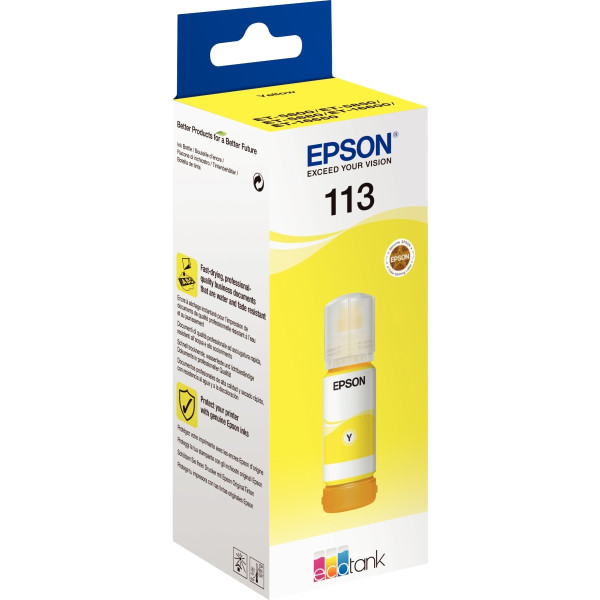 Epson 113 flacon d'encre jaune authentique (T06B440)