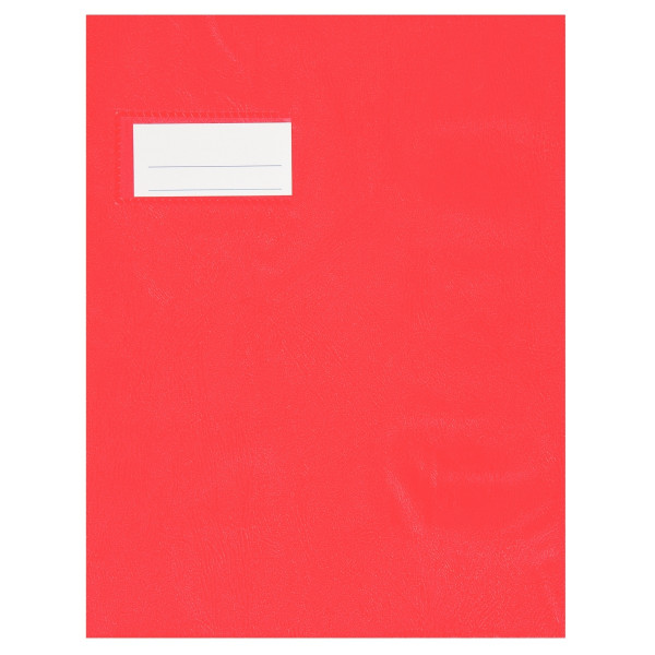 Paquet de 10 protèges-cahier épaisseur 21/100ème 17x22 cm PVC coloris rouge