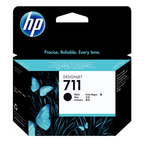 HP 711 cartouche d'encre noire authentique (CZ133A)