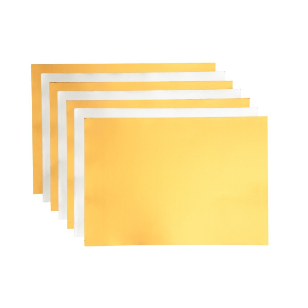 Pochette de 15 feuilles métalisées  format A4 adhésives