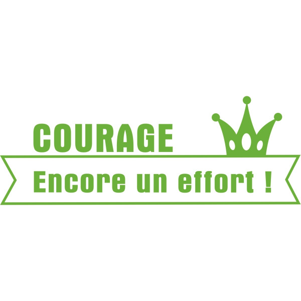Tampon Les P'tits Courageux, formule "Courage encore un effort"