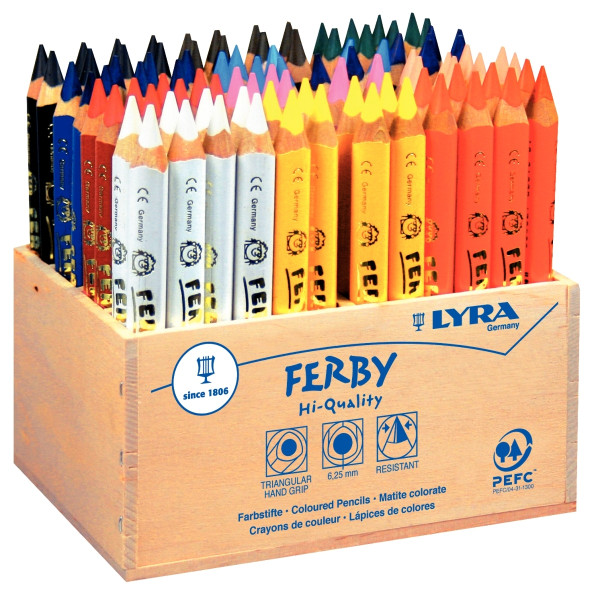 Boîte de 96 crayons de couleur Ferby assortis