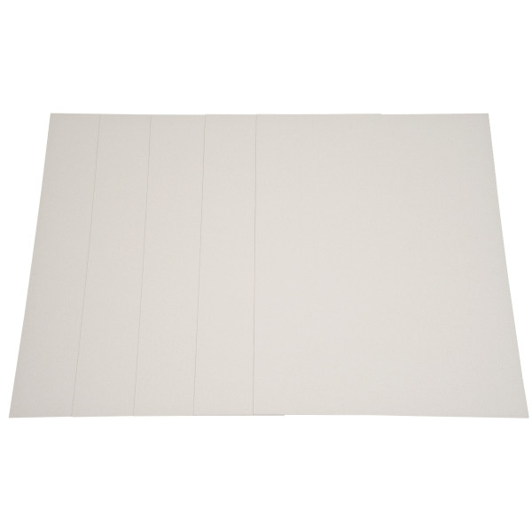 Paquet de 5 feuilles de carton épais, 2 côtés gris, format 60 x 80 cm, 923 g épaisseur 1,5 mm