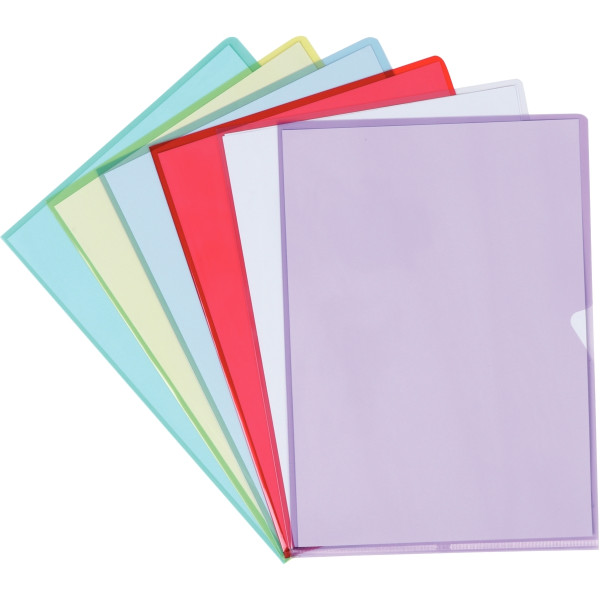 Boîte de 50 pochettes coin en PVC souple FARD'LISS, coloris assortis