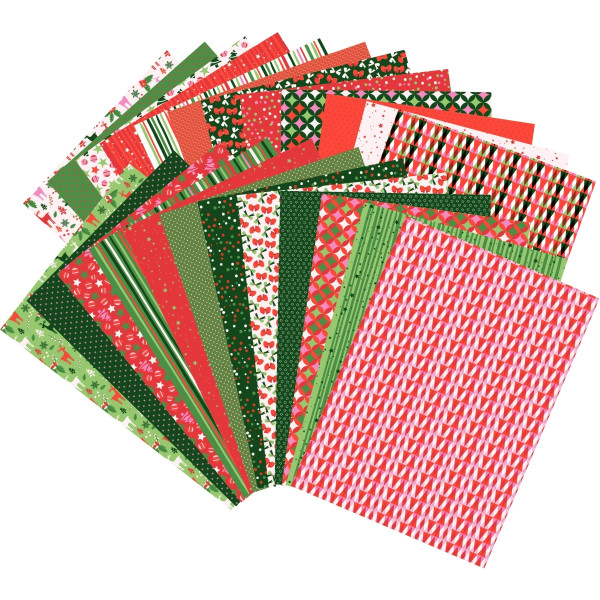 Paquet de 96 feuilles de papier motifs Noël 170 grammes format 21 x 29,7 cm