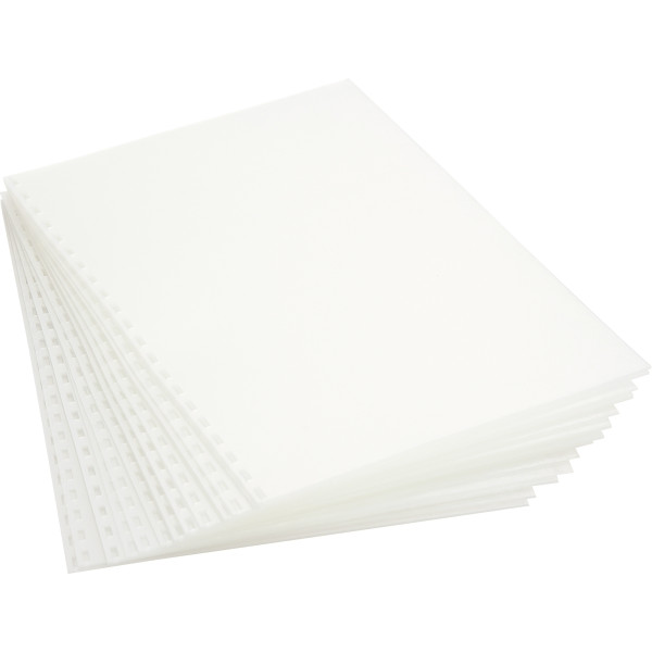 Paquet de 100 couvertures transparentes A4 perforées 20/100e