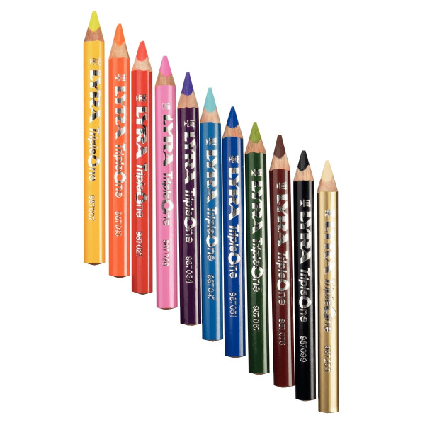 Pot de 36 crayons de couleur Triple one assortis