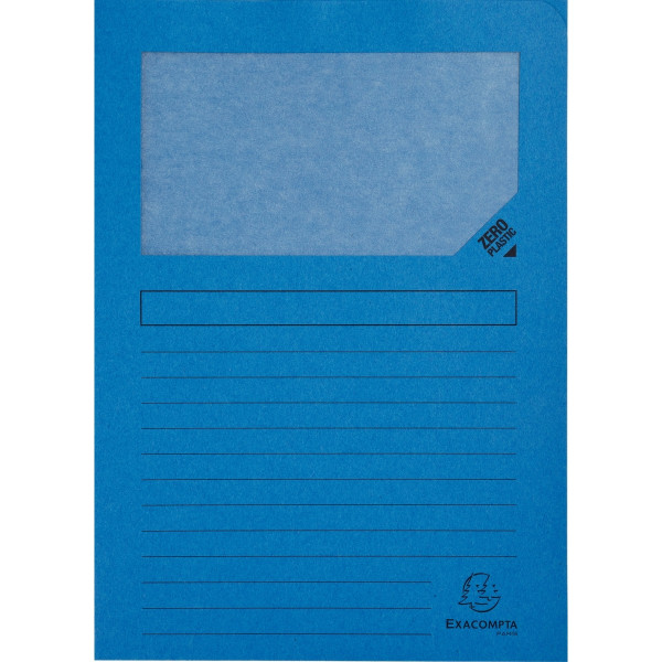 Paquet de 100 pochettes coin papier FOREVER 130g, bleu vif