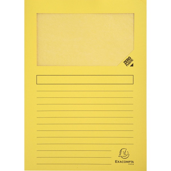 Paquet de 100 pochettes coin papier FOREVER 130g, jaune