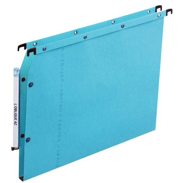 Paquet de 25 dossiers suspendus AZV Ultimate pour armoire dos fond 15 mm bleu