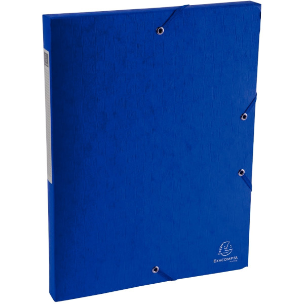 Boite de classement en carte lustrée SCOTTEN dos 2,5 cm, bleu