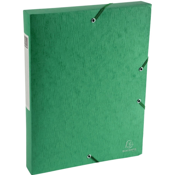 Boite de classement en carte lustrée SCOTTEN dos 4 cm, vert