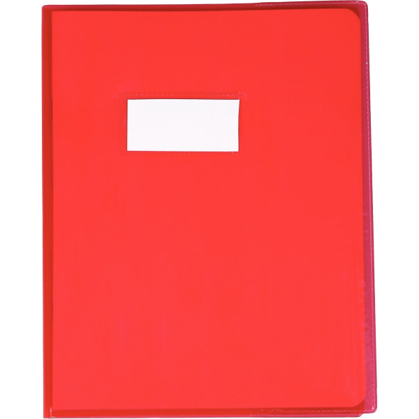 Protège-cahier cristal 17 x 22cm 22/100 coloris rouge