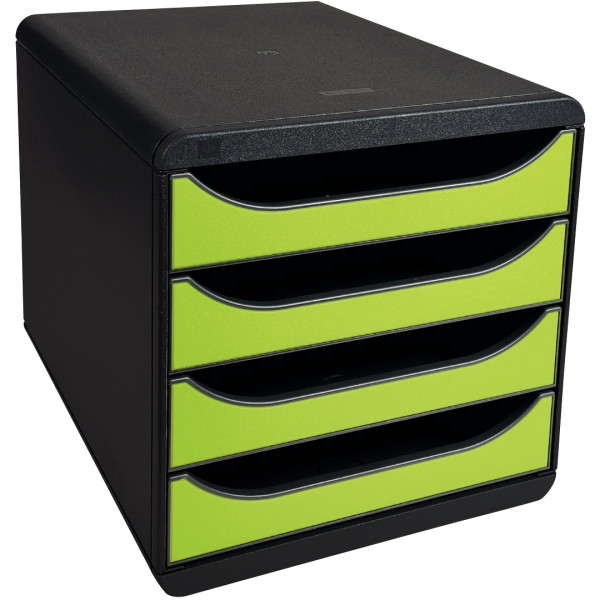 Module 4 tiroirs BIGBOX noir/vert