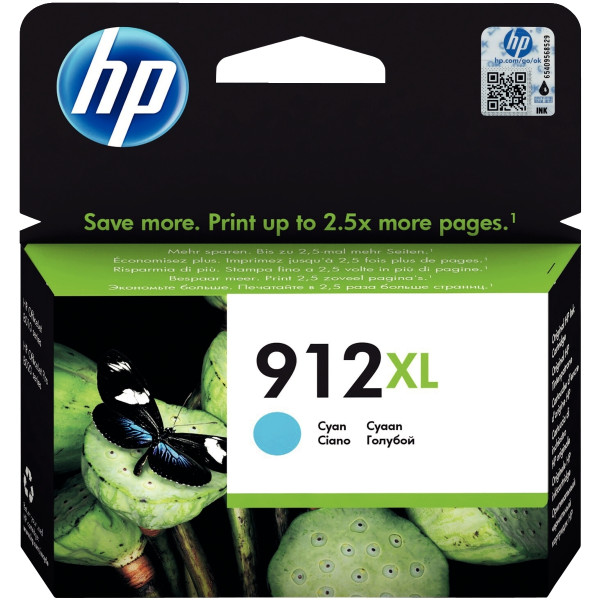 HP 912XL cartouche d'encre cyan grande capacité authentique (3YL81AE)